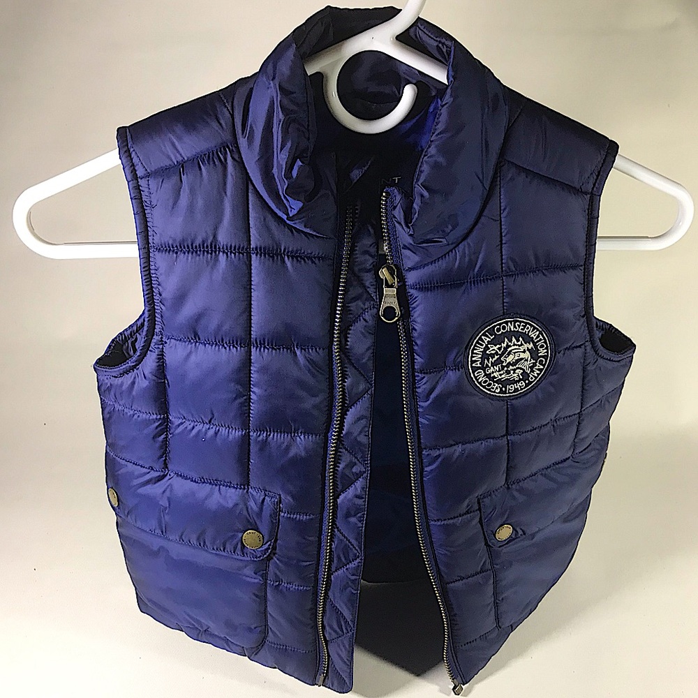 (GANT) Blue Puffer Vest, No arms